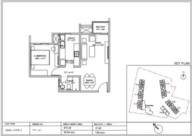 Birla Evara Apartment 1 BHK floor plan picture by Birla Estates located at Sarjapur Road, Bangalore Karnataka