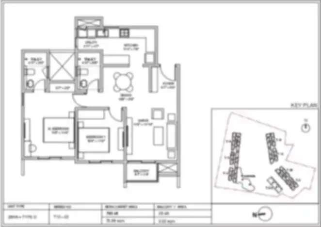 Birla Evara Apartment 2 BHK floor plan picture by Birla Estates located at Sarjapur Road, Bangalore Karnataka