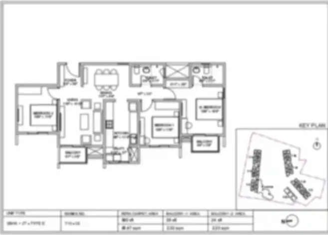 Birla Evara Apartment 3 BHK floor plan picture by Birla Estates located at Sarjapur Road, Bangalore Karnataka